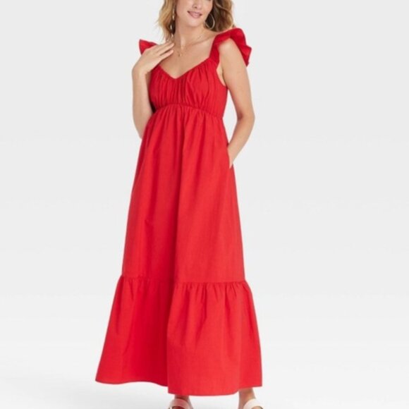 Universal Thread Red Maxi Dress - Picture 1 of 4